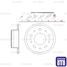 Fiat Ducato Fren Diski Arka 2.3 MJT 3.0 MJT 2006-2014 WBD1022C - 2