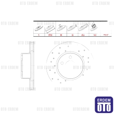 Fiat Ducato Fren Diski Ön Havalandırmalı 2.5 D 2006-2014 WBD1008CD - 2