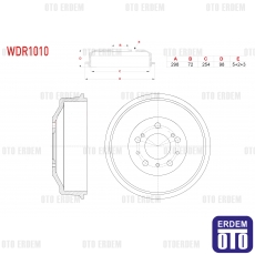 Fiat Ducato Fren Kampanası Arka 1994-2002 WDR1010
