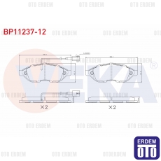 Fiat Ducato / Jumper / Boxer Fren Balata Ön Çift Fişli 2006-2014 BP11237-12 - 2