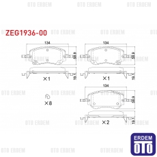 Fiat Egea Cross Fren Balata Ön İkazlı 2015- 