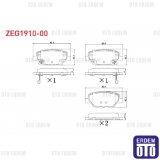 Fiat Egea Fren Balata Arka 2015- 