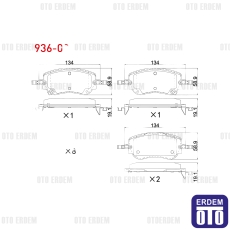 Fiat Egea Fren Balata Ön İkazlı 1.0 1.3 MTJ 1.4 1.6 MTJ 2015-2020 
