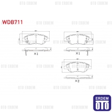 Fiat Egea Fren Balatası Ön 2015 WDB711