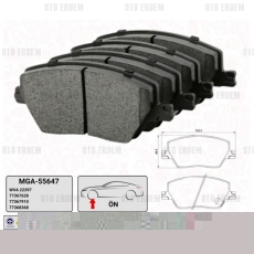 Fiat Egea Ön Fren Balatası MGA 77367628