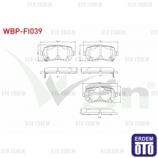 Fiat Freemont Fren Balata Arka 2011>> WBP-FI039 - 2