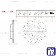 Fiat Fullback Fren Diski Ön 2016- WBD1143CD