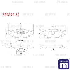Fiat G Punto Evo Fren Balatası Ön 2008-2012 ZEG172-52
