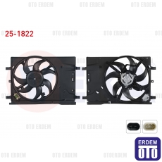 Fiat Grande Punto Fan Motoru Su+Klima Davlumbazlı Rezistanslı Tekli 1.4 2005-2012 25-1822 - 2