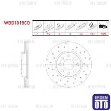 Fiat Grande Punto Fren Diski Ön Havalandırmalı Performans Delikli 257.2x22x60x40.6 1.2 1.3 MJT 1.4 2005-2012 
