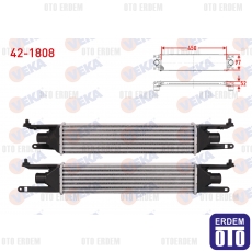 Fiat Grande Punto Turbo Radyatörü (İntercooler) 1.3 Mjt 2005-2012 42-1808 - 2