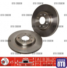 Fiat Linea Ön Fren Disk Bosch Tek 46401356 - 2