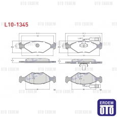 Fiat Palio Albea Siena Fren Balata Ön 1996-2005 L10-1345