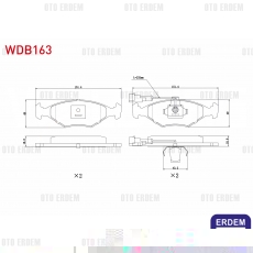 Fiat Palio Albea Siena Fren Balatası Ön 1996-2005 WDB163