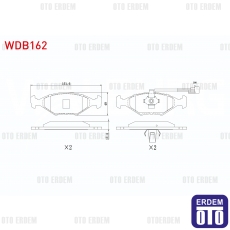 Fiat Palio Albea Siena Fren Balatası Ön WDB162