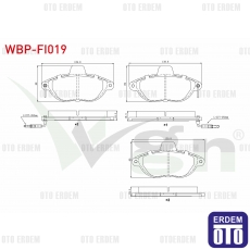 Fiat Scudo Fren Balatası Ön WBP-FI019 - 2