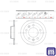 Fiat Scudo Fren Diski Arka 2007-  - 2