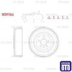 Fiat Scudo Fren Kampanası Arka 1996-2006 WDR1046