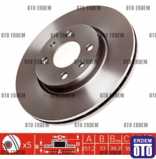 Fiat Stilo Ön Fren Disk Bosch Tek 46401356