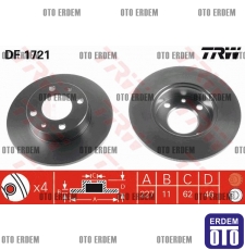 Fiat Tofaş Ön Fren Disk Takımı TRW 4208311