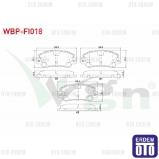 Fiat Uno 60 Fren Balatası Ön WBP-FI018 - 2