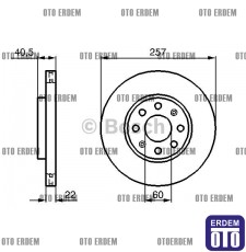 Grande Punto Ön Fren Diski (Adet) BOSCH 55700920 - 6