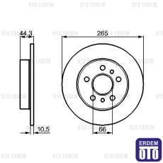 Laguna 1 Arka Fren Diski Takım Bosch Tek 7701205844 - 4