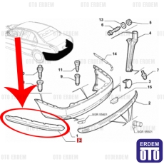 Lancia Thesis Arka Tampon Çıtası Sağ (Defolu) 156031354 - 3