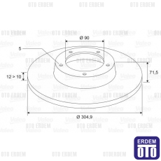 Master 3 Arka Fren Diski Takım Valeo 432000367R - 2