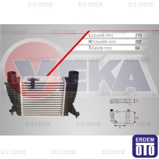 Renault Clio 3 Turbo Radyatörü (Intercooler) 1.5 Dci 2005-2012 42-3504 - 2