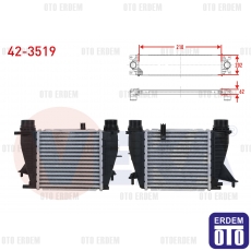 Renault Clio 3 Turbo Radyatörü (Intercooler) Segmanlı 1.5 DCI 2010 42-3519 - 2