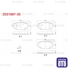 Renault Clio 5 Fren Balata Ön 2020- 