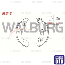 Renault Clio III Mikra Note Fren Pabucu Balata Arka 2005-2013 WBS1101 - 2