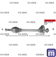 Renault Kangoo 2 2007-2010 Ön Aks Komple SOL ABS'li Kalın Freze 8200622834