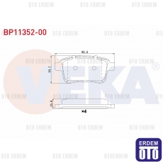 Renault Kangoo Fren Balata Arka 1.5 dci 2008 BP11352-00 - 2