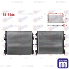 Renault Kangoo Su Radyatörü Mekanik (Intercooler Bağlanabilir Tip) 1.5 Dci AC 1998-2008 16-3566 - 2