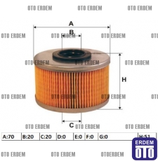 Renault Kangoo Yakıt Filtresi 1.9D 7701043620 - 2