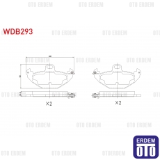Renault Laguna 1 Fren Balatası Arka 1993-2001 WDB293