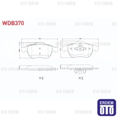 Renault Laguna 2 Fren Balatası Ön 2001-2007 WDB370