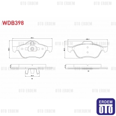Renault Laguna 2 Laguna 3 Fren Balatası Ön 2001-2007/2007- WDB398
