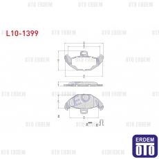 Renault Laguna Arka Fren Balata 1993-2001 L10-1399