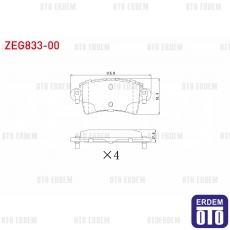 Renault Master 2 Fren Balatası Arka 1998-2010 ZEG833-00