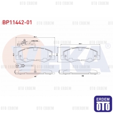 Renault Master 3 Fren Balata Arka 2.3 dci 2010- BP11442-01 - 2