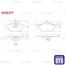Renault Megane 2 Fren Balatası Ön 2002-2008 WDB399