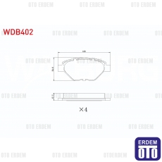 Renault Megane 2 Fren Balatası Ön 2002-2008 WDB402