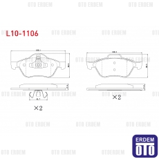 Renault Megane II Fren Balata Ön 2002-2008 L10-1106