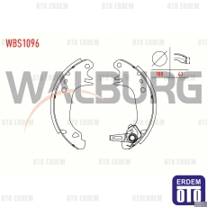 Renault R9 Fren Pabucu Balata Arka 1985-2000 / R11 Fren Pabucu Balata Arka 1983-1995 WBS1096 - 2